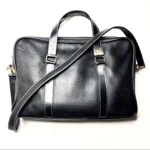 Vintage Burberry Soft Pebbled Leather Briefcase
